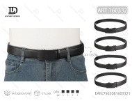 Cintura da Uomo 4.0 Cm 125 Cm Nera con Fibbia Automatica Stile Casual in Tessuto - Product Image 1