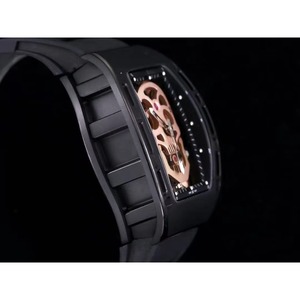 Unique Black Ceramic Skeleton Tourbillon Diver Men's <b>Automatic</b> Mechanical Watch Power Reserve 50 Bar Water Resistance Sports - Product Image 4