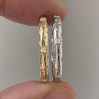 Bague Étoile Unisexe en Acier Inoxydable et Moissanite, Certifiée GTC, Tendance Minimaliste, pour Fiançailles, Fêtes et Anniversaires, Vente en Gros