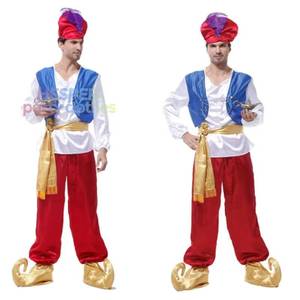 Disfraz de Príncipe Árabe Aladdín con Lámpara para Hombre, para Halloween, Carnaval, Disfraces - Product Image 1