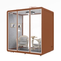 Cabine de bureau de conception d'arc meubles de cotravail insonorisés pour 4 personnes cabine modulaire mobile dans le bureau de partage de centre commercial