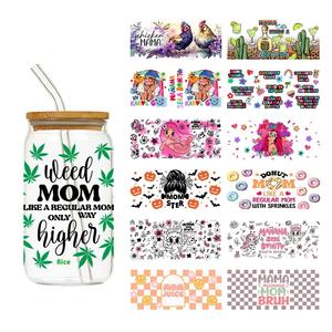 LETOP 1 Uds MANANA diseñador 16Oz envolturas de copa de vinilo UV DTF Material de transferencia diseños únicos y elegantes de envoltura de copa - Product Image 1