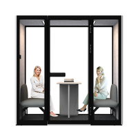 Cabine de bureau insonorisée moderne, cabine acoustique d'intimité avec cadre en aluminium pour hôtel, école, bien-être des employés, calme sans distraction
