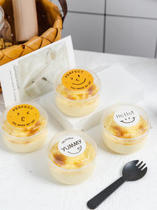 Tasse à Dessert <span class=keywords><strong>au</strong></span> <span class=keywords><strong>Caramel</strong></span> avec couvercle jetable en plastique PP gelée <span class=keywords><strong>yaourt</strong></span> Dessert cuit à haute température tasses rondes 130ml vente en gros - Product Image 5