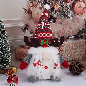 Großhandel Fabrik Weihnachtsdekorationen Rudolph Stoff Umweltfreundliche Unregelmäßig Geformte Beleuchtete Gesichtslose Puppen-Dekorationen - Product Image 4