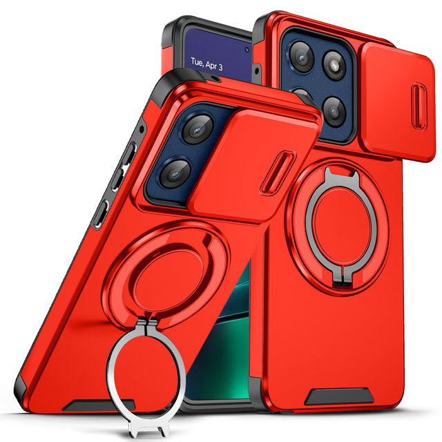 New Heavy Duty Phone Case for Moto G Stylus 5g 2023 360 Rotating Ring Stand Phone Back Cover for Moto G Play Power 5g 2024 Case