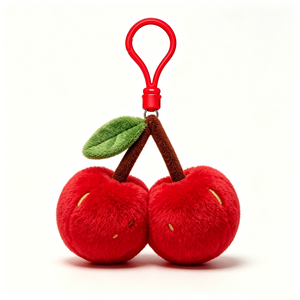 พวงกุญแจผลเชอร์รี่คู่, พวงกุญแจเชอร์รี่สีแดง, พวงกุญแจตุ๊กตาเชอร์รี่สำหรับกระเป๋าเป้ - Product Image 3