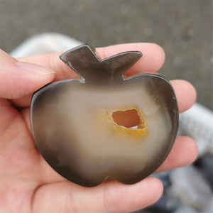 All'ingrosso migliore vendita calda naturale gemma <span class=keywords><strong>Druzy</strong></span> agata <span class=keywords><strong>Geode</strong></span> a forma di mela a grappolo di cristallo fette - Product Image 4