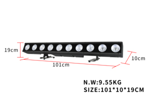 Không thấm nước DMX RGBW 450W 10pcs * 50W lạnh trắng + Ấm Trắng dẫn tường máy giặt tuyến tính đèn thanh Xe Rửa ánh sáng - Product Image 3