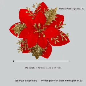 Hoa cho Cây giáng sinh trang trí vải hoa treo đồ trang trí vòng hoa trang trí cho kỳ nghỉ lễ kỷ niệm - Product Image 3