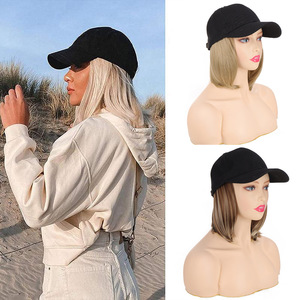 Casquette de baseball Jin Kaili avec perruque courte et droite intégrale, bloquant la lumière, convient à toutes les formes de visage, pour femme - Product Image 1