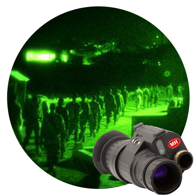 Multi-purpose Gen2+/3 Helmet Mounted Handheld Pvs 14 Objective Lit Lens Night Vision Monocular