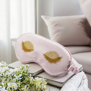 Nouveau Masque de Sommeil de Voyage en Satin et Soie Tricotée Ultra Doux avec Logo Personnalisé, Sangle Élastique, Soin Anti-<span class=keywords><strong>Cernes</strong></span> - Product Image 1