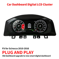 Krando voiture tableau de bord numérique cluster voiture DVD moniteur pour VW Scirocco 2010-2016 lcd instrument cockpit compteur de vitesse livraison directe