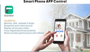 Interphone de porte avec reconnaissance faciale Doordeer, contrôle par application, 1080P, sonnette de porte, vidéo-portier IP WiFi pour 2 serrures - Product Image 5