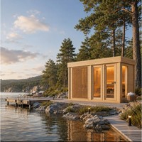 Sauna et hammam traditionnels de luxe pour 4 personnes, avec vestiaire/salle de relaxation