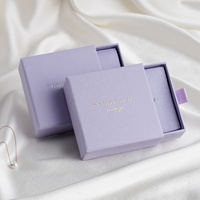 Boîte à bijoux personnalisée PandaSew avec logo, emballage cadeau, boîte en carton avec pochette en microfibre pour bijoux