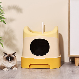 Bac à litière pour chat extra-large entièrement fermé, style tiroir, anti-éclaboussures et anti-odeurs. - Product Image 2