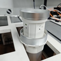 Prise de courant escamotable IP65 pour comptoir de cuisine en marbre, conforme aux normes australiennes AS/NZS / Prise USB escamotable pour comptoir en marbre