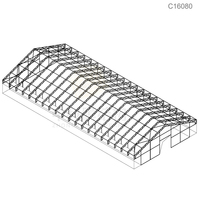 Abri de toit en pente C4080 de grande taille, conception d'usine en gros, abris pour conteneurs, abris pour voitures, garages, auvents, abris à toit en pente, avec plans