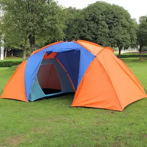 Benutzer definierter Verkäufer 5 Personen Zwei schicht 3 Saison Wasserdichter Winter rucksack Tunnel Camping Zelte für Outdoor-Sportarten