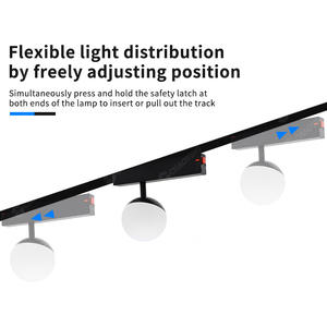 Nouveau Design <span class=keywords><strong>Led</strong></span> Tracklight <span class=keywords><strong>Alu</strong></span> Pmma 10W Cob Globe Lamp 2 Fils Intérieur Aimant <span class=keywords><strong>Rail</strong></span> Système <span class=keywords><strong>Led</strong></span> Magnétique Plafond Rond <span class=keywords><strong>Rail</strong></span> Lights - Product Image 4