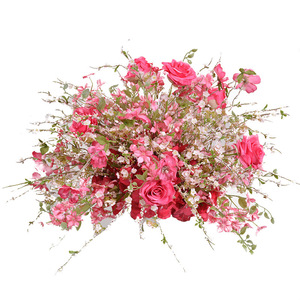 New Wedding Table Decoration Flower Wedding Stage Background Simulation Snow Willow <b>Hydrangea</b> Rose Plastic Ball <b>Artificial</b> Plant - Product Image 5