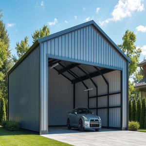 Kim loại kết cấu thép nhà để xe nhà kho nhỏ carport cho lưu trữ đúc sẵn kim loại kết cấu thép nơi trú ẩn - Product Image 1