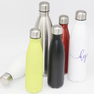 Double wall stainless steel vacuum flask cola bottle