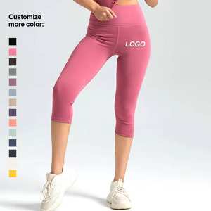 Pantalones Deportivos de Compresión para Mujer, Diseño Sólido, Leggings de Yoga de Cintura Alta - Product Image 1