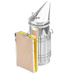 새로운 201 스테인레스 스틸 긴 노즐 흡연자 키 큰 버전 재료 흡연 장치 연기 분무기 도구 격발 꿀벌 양봉 - Product Image 3