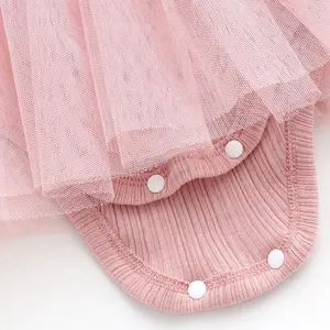 Hot Sale OEM Baby Girls' Dress Wholesale 0-1year Tutu Skirt Bubble Shoulder Toddler Princess Dress With Hair Band
