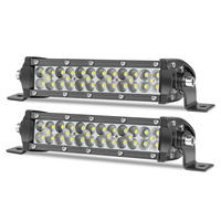Barre lumineuse LED 12V 60W à faisceau combiné tout-terrain, 2 pièces, lumière blanche, 6 pouces, pour voiture, marche arrière, zone de travail, éclairage de cargaison