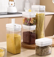 Ensemble de récipients hermétiques pour l'organisation de la maison-9 pièces Le plus grand ensemble de serrures à rabat avec plus de capacité-Plastique sans BPA Dr