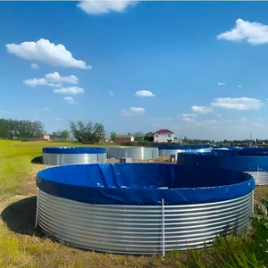 <span class=keywords><strong>Lona</strong></span> de PVC resistente a la corrosión recubierta de <span class=keywords><strong>estanque</strong></span> de peces galvanizado tanques de agua de gran capacidad para piscicultura de camarones al aire libre - Product Image 6