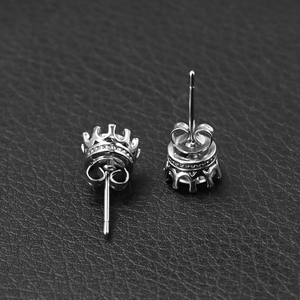18K Gold Plated Crown Halo Moissanite <b>Stud</b> <b>Earrings</b> 2CT 6.5MM D VVS1 Women's Bridal <b>Earrings</b> Wholesale Custom - Product Image 2