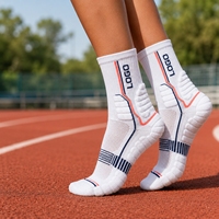 Chaussettes de sport respirantes unisexes, chaussettes de course athlétiques personnalisées, chaussettes de basket-ball, chaussettes de tennis athlétiques tricotées, logo personnalisé