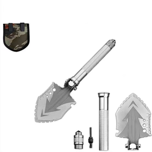 High Quality Portable <strong>Folding</strong> Spade Multifunctional Tactical Survival Outdoor <strong>Shovel</strong> <strong>Retractable</strong> Aluminum Camping <strong>Shovel</strong>