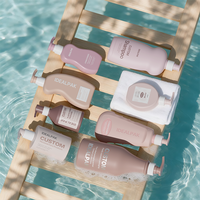 Bouteilles de shampoing en plastique couleur personnalisée avec pompe, emballages vides pour gel douche et après-shampoing, OEM ODM pour marques de beauté