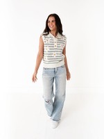 Gilet sans manches en maille à col polo pour femme, style Old Money Preppy, idéal pour la superposition - Meilleure vente