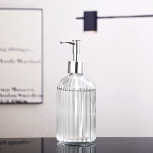 Usine En Gros Clair Brun Vert Bleu Verre Mousse Désinfectant Pour Les Mains Distributeur Bouteille avec <span class=keywords><strong>Bouchon</strong></span> De Pompe En Acier Inoxydable - Product Image 3