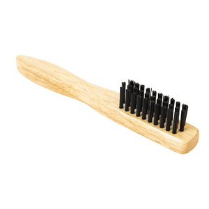 Brosse à cheveux en poils naturels Tianba avec manche en bois, respectueuse des cheveux, anti-frisottis, non jetable, pour salons de coiffure - Product Image 1
