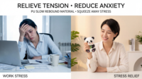 Jouet anti-stress animal en éponge à rebond lent, écologique, jouet à presser à remontée lente, relaxation ludique, soulagement du stress