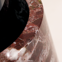 Seau à glace de luxe personnalisé en marbre naturel Rosa Levanto pour champagne, bière, boissons, refroidisseur de vin pour bar et fêtes