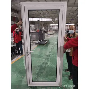 WEIKA Outswing Pintu Tingkap Bingkai Aluminium Pintu Kaca Tempered Ganda Utilitas Pintu Rumah Kualitas Tinggi