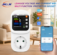 Prise intelligente JIUJI TUYA WiFi avec protection contre les fuites, enregistreur de consommation, protection contre les surtensions et les surcharges, contrôle à distance pour la maison