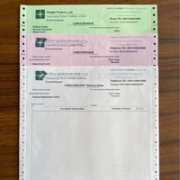 Papier continu autocopiant multicolore 4 feuillets, format 241x279mm (9,5x11 pouces), imprimé sur mesure