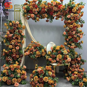 Ramo de Boda de Rosas Borgoña de Seda Artificial Suave, 60 cm, Diseño Asimétrico, Color y Tamaño Personalizables - Product Image 6
