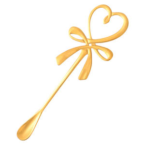 Elegantes cucharas de café con lazo dorado <span class=keywords><strong>Mini</strong></span> cucharas de té de espresso y postre de acero inoxidable perfectas <span class=keywords><strong>para</strong></span> demitasse y porciones pequeñas - Product Image 3