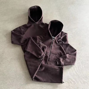 अनुकूलित 500 जीएसएम कपास बैगी फ्लेक्स ओवरसाइज हूडी जॉगर ने सर्दियों की उच्च गुणवत्ता वाले पुरुषों के लिए 2 टुकड़ा स्वेटसूट ट्रैकसूट - Product Image 3